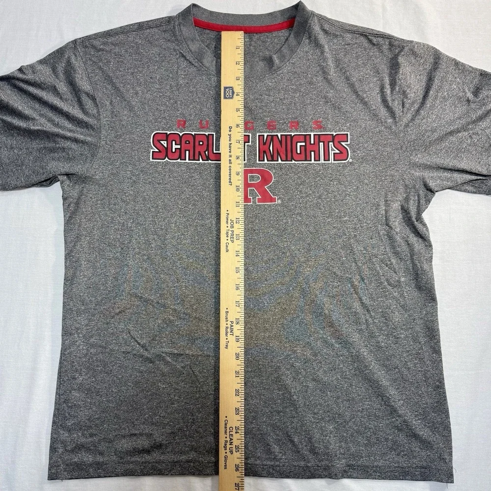 Adidas Rutgers Scarlet‎ Knights Climalite Sleeve Shirt Gray Men's Large No Tags
